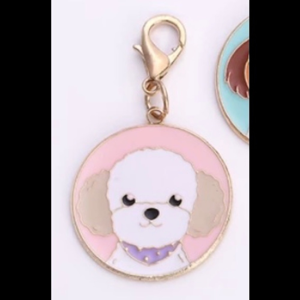 Clip on Bichon / Poodle dog charm